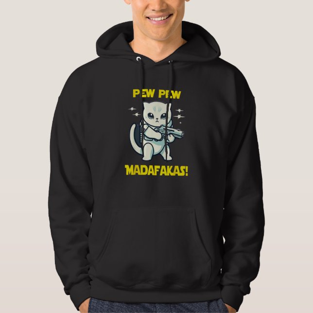 Sudadera Gato Plegable Escocés Astronauta Espacial Pew Mada (Anverso)