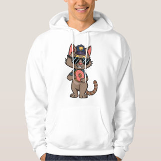 Sudadera Gato policial de calle - Personalizado de los 90, 