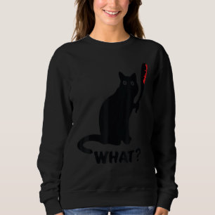 Sudadera Gato qué gato negro asesino con ba de béisbol