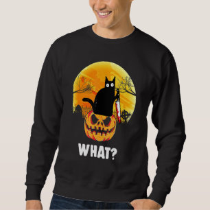 Sudadera Gato qué gato negro asesino con cuchillo