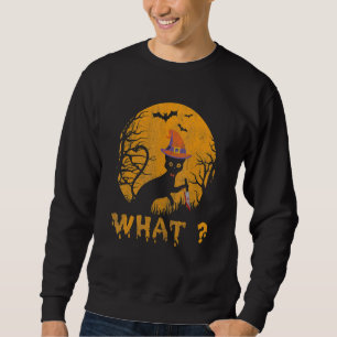 Sudadera Gato Qué Gato Negro Asesino Con Halloween Knife