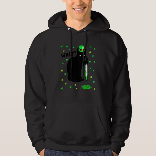 Sudadera Gato Qué Gato Negro Asesino Con Knife St Patrick (Anverso)