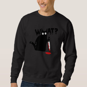 Sudadera Gato Qué Gato Negro Cuchillo