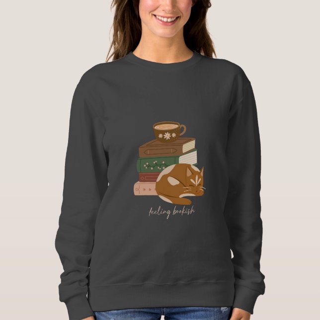 Sudadera Gato que se siente libresco (Anverso)