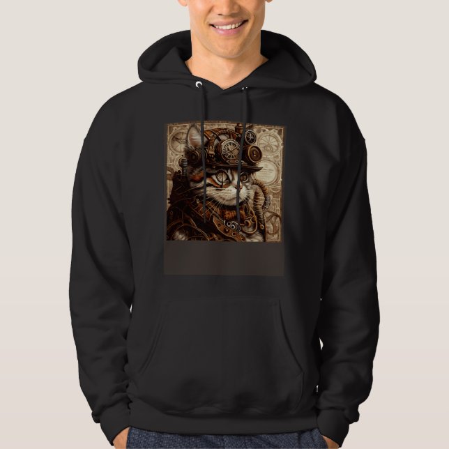 Sudadera Gato Quilting Steampunk (Anverso)