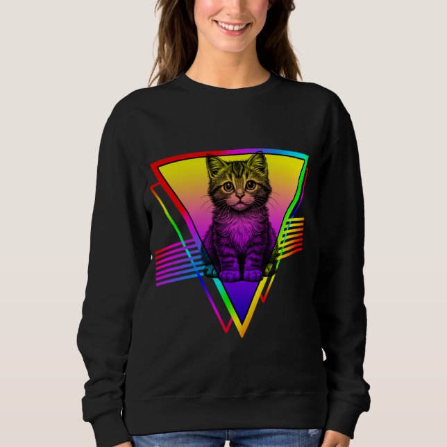 Sudadera Gato Retro Adorable (Anverso)