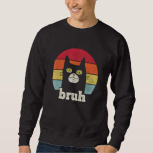 Sudadera Gato Retro Hermano Saludo Memes Lenguaje Adolescen