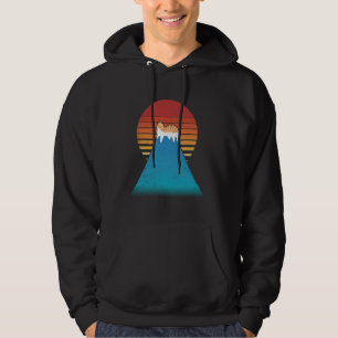Sudadera Gato retro vintage y Monte Fuji u2013 80s Estética