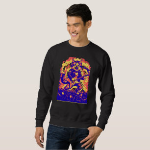 Sudadera Gato Rockstar Electrizante Tocando Guitarra