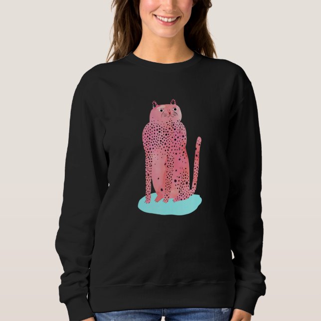 Sudadera Gato Rosado Para Gatos Mamá Adorable Gente Kitty (Anverso)