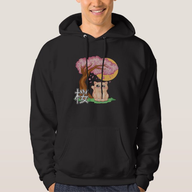 Sudadera Gato Sakura Japonés (Anverso)
