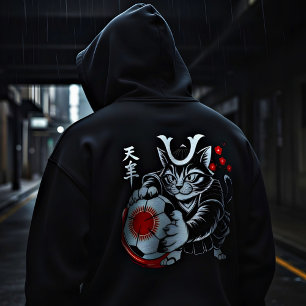 Sudadera Gato Samurái Artístico Japón Fútbol para fanáticos