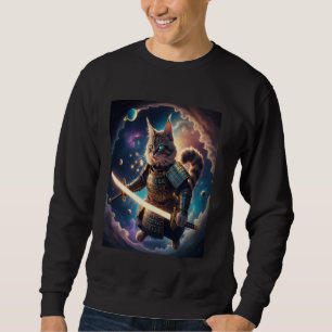 Sudadera Gato Samurái Astral Guardián de las Olas Celestial