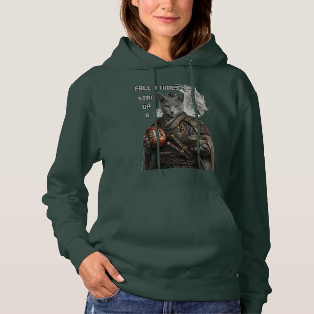 Sudadera Gato Samurái Azul Ruso (Anverso)