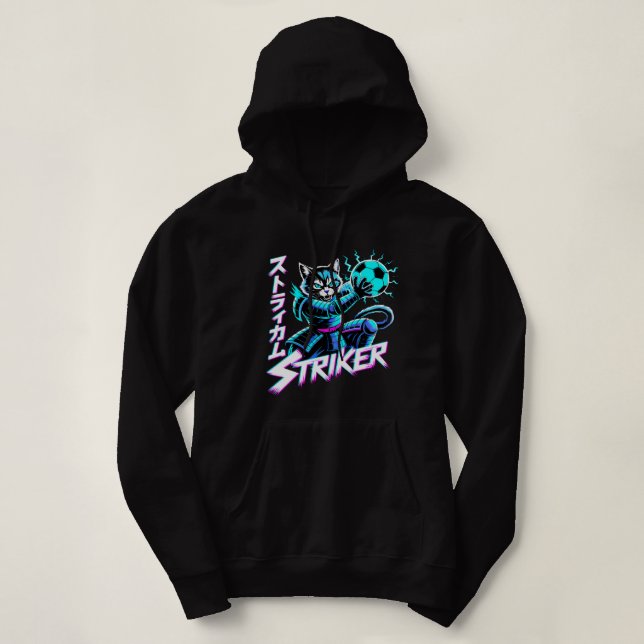 Sudadera Gato Samurái Dinámico para Mujeres - Para Amantes  (Diseño del anverso)