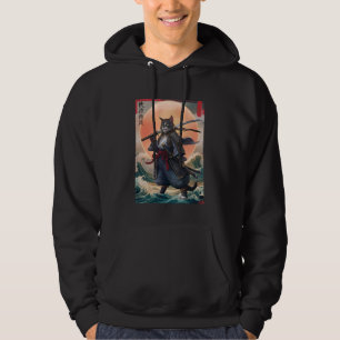 Sudadera Gato samurai gato japonés vintage gato Ninja