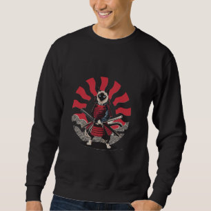 Sudadera Gato Samurái Intrépido Con Katana
