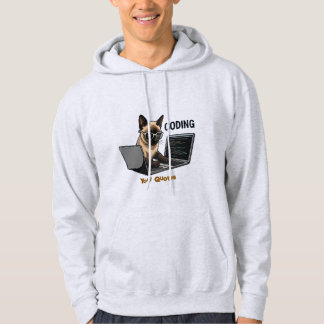 Sudadera Gato siamés de dibujos animados programando