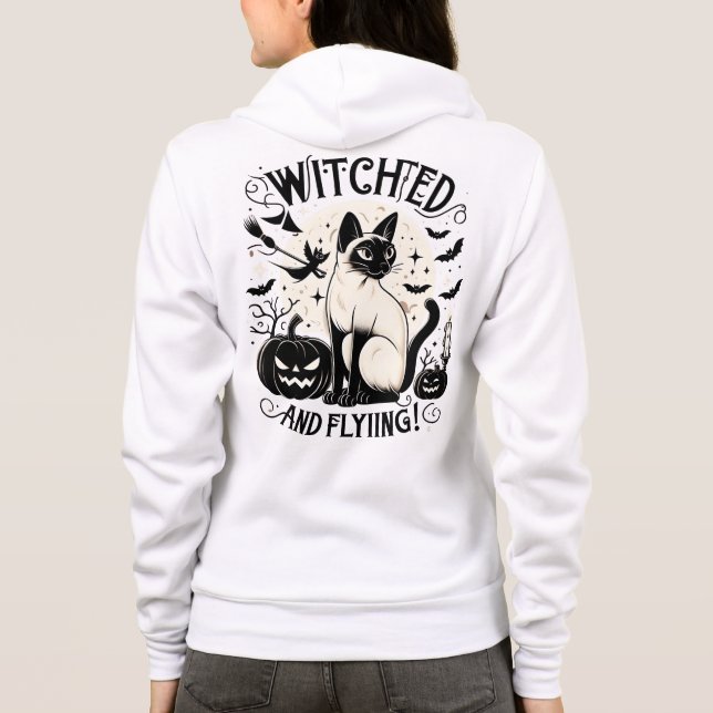 Sudadera Gato siamés Magia: Bewitado y libre (Reverso)