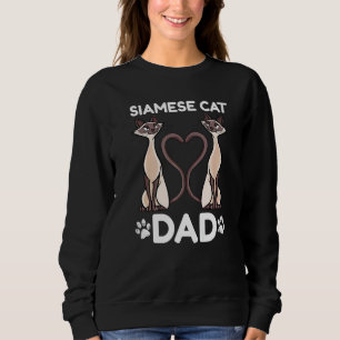 Sudadera Gato siamés: padre corazón gatito