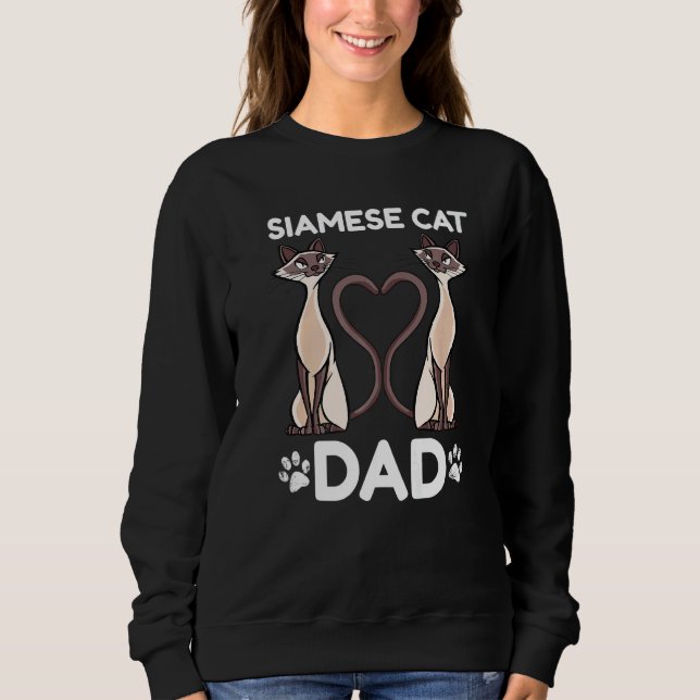 Sudadera Gato siamés: padre corazón gatito (Anverso)