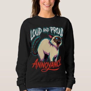 Sudadera Gato siamés ruidoso sarcasmo molesto divertido