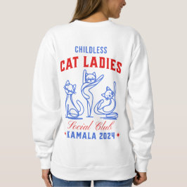 Sudadera Gato sin hijos, damas Kamala 2024 (Imprenta en rev