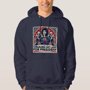 Sudadera Gato sin hijos para presidente