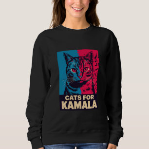 Sudadera Gato sin hijos votando Kamala Harris 2024