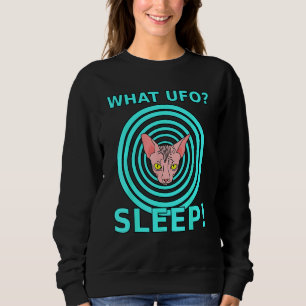 Sudadera Gato sin pelo Sphynx Abducción alienígena OVNI T