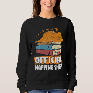 Sudadera Gato Sleeping Napping Bookworm Leer libro Lover B