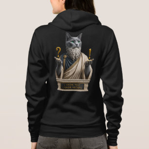 Sudadera Gato Socrates Azul Ruso
