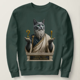 Sudadera Gato Socrates Azul Ruso