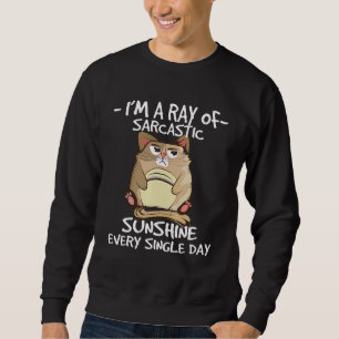 Sudadera Gato Soy Un Rayo De Sol Cada Cosa Día Único