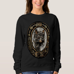 Sudadera Gato Steampunk Gatito Robot Industrial Mecánico G
