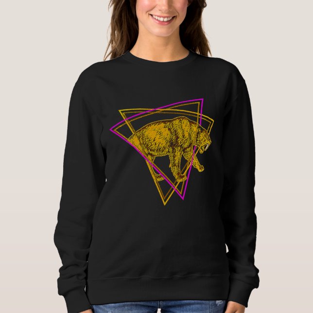 Sudadera Gato Tigre Dientes de Sable Animal Prehistórico Ex (Anverso)