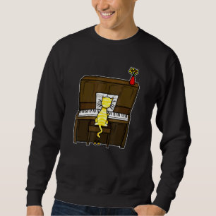 Sudadera Gato Tocando Doodle De Piano Para Gato Pianistas M
