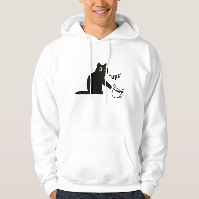Sudadera Gato travieso negro (Anverso)