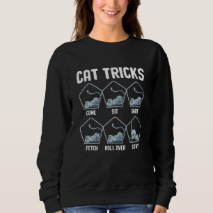 Sudadera Gato Tricks Come Sit Shake Fetch Roll Over Stay