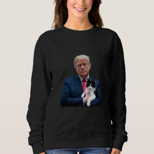 Sudadera Gato Trump 2024 MAGA Divertido Gato Trump