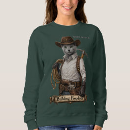 Sudadera Gato Vaquero Azul Ruso – Construyendo Libertad