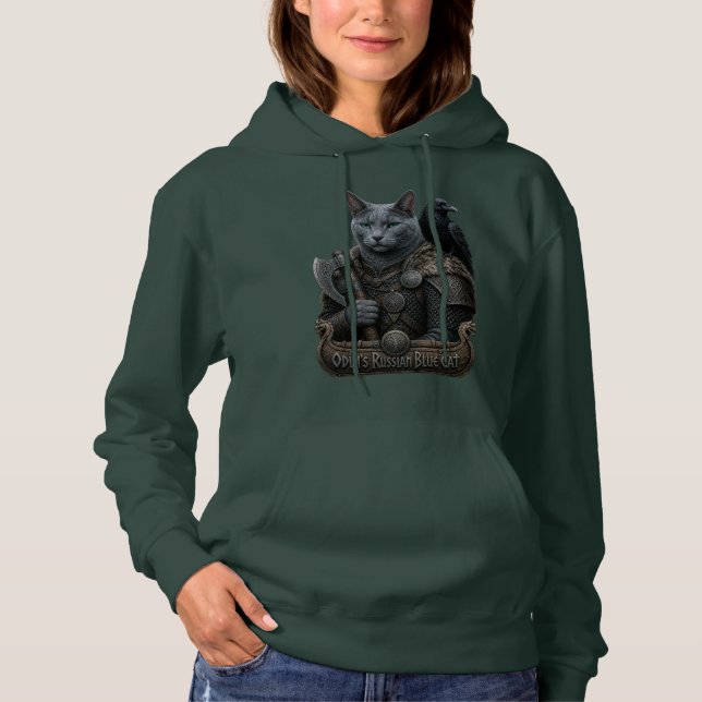 Sudadera Gato veterano ruso azul Odin (Anverso)