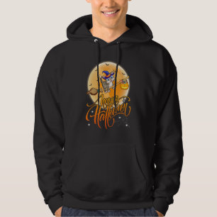Sudadera Gato Viaja Bruja Escopeta Luna Vintage Gato Hallow