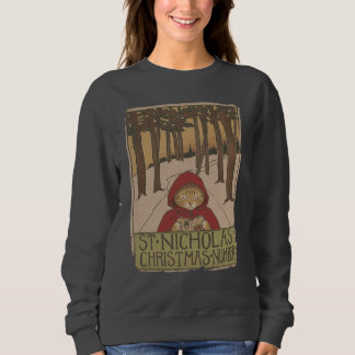 Sudadera Gato Vintage de Navidad - Revista St. Nicholas Par