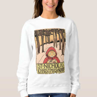 Sudadera Gato Vintage de Navidad - Revista St. Nicholas Par