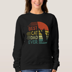 Sudadera Gato Vintage Papá Puño Mejor Gato Papá Nunca Gato