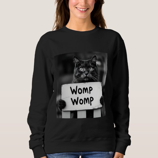 Sudadera Gato Womp Womp Meme Divertido Tendencia Gen Z (Anverso)
