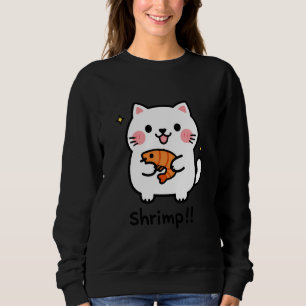 Sudadera Gato y camarón Meme Sarcasmo Humor Divertido Comid