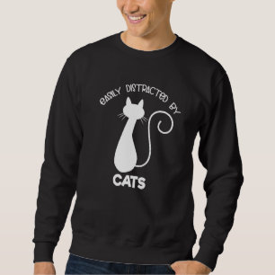 Sudadera Gato Y Gatito Distraídos Fácilmente Por Los Gatos