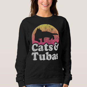 Sudadera Gato y Tuba de gatos y túbulos, hombres o mujeres